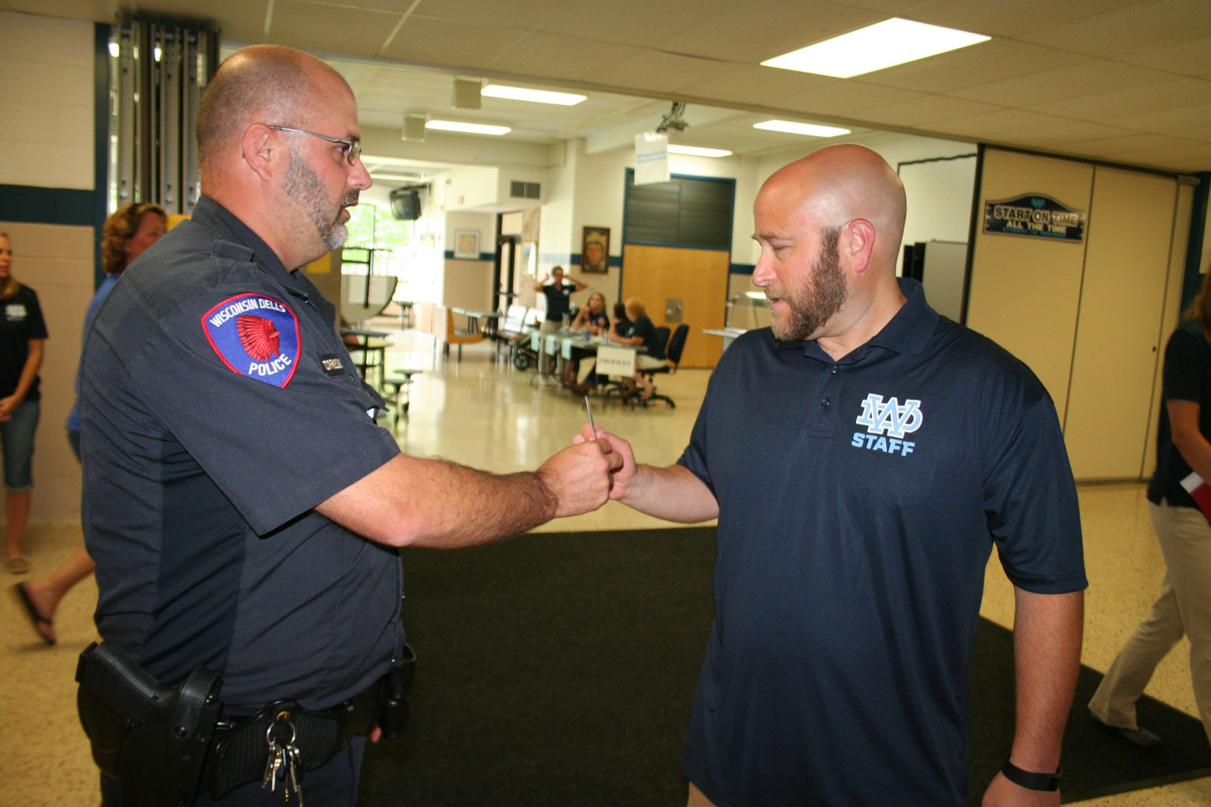 Dells cop on school beat